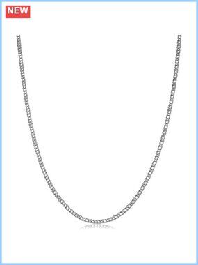 14k White Gold 2mm Diamond Weave Chain Necklace 18"